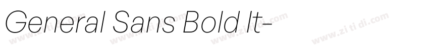General Sans Bold It字体转换